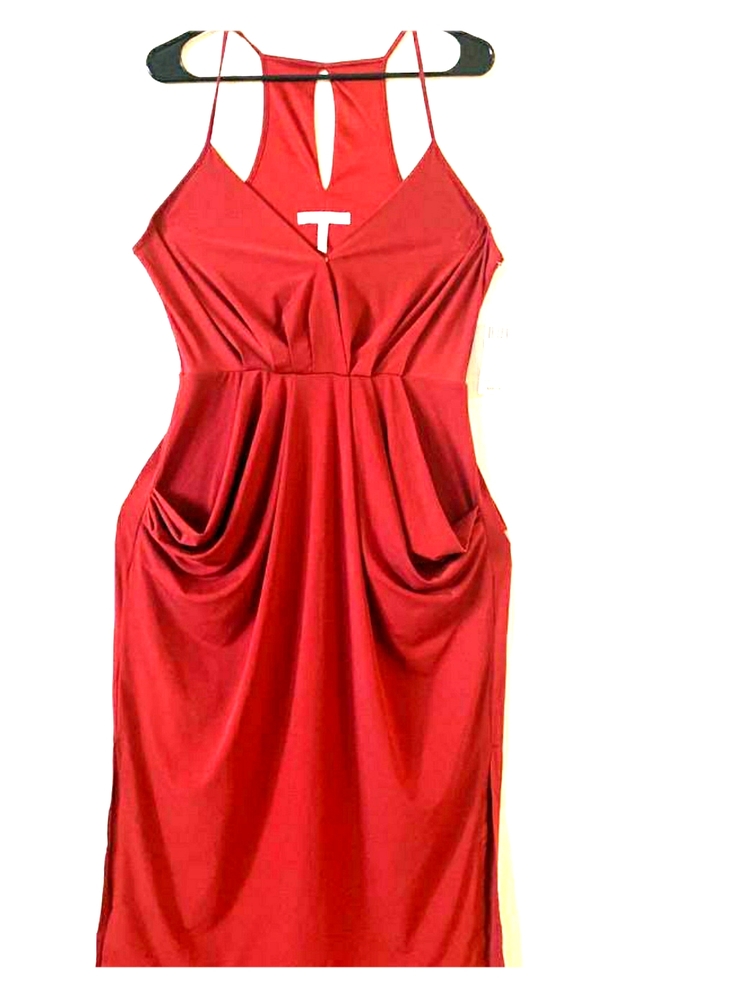 Burnt Orange sexy BCBG high low dress